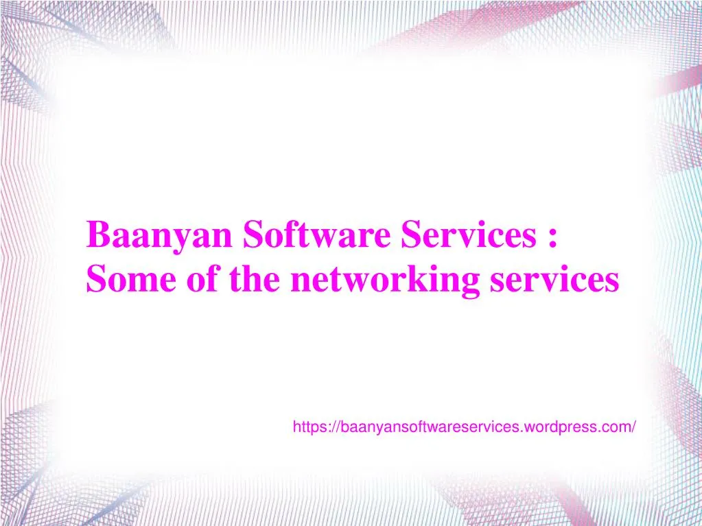 baanyan software services some of the networking