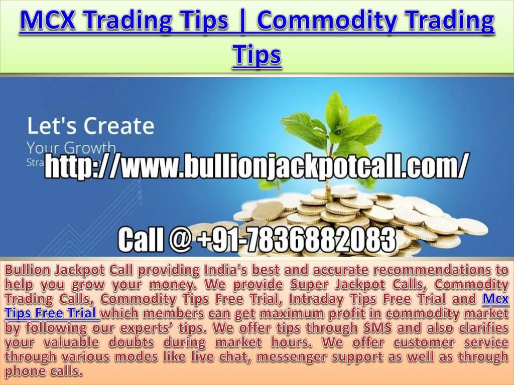 mcx trading tips commodity trading tips