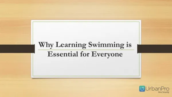 Why Learning Swimming is Essential for Everyone