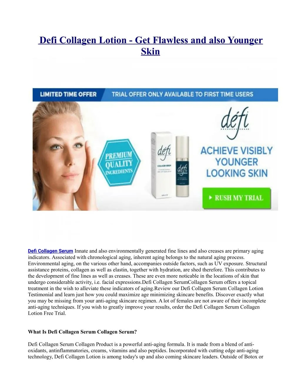 defi collagen lotion get flawless and also