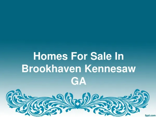 Brookhaven Kennesaw GA Homes For Sale