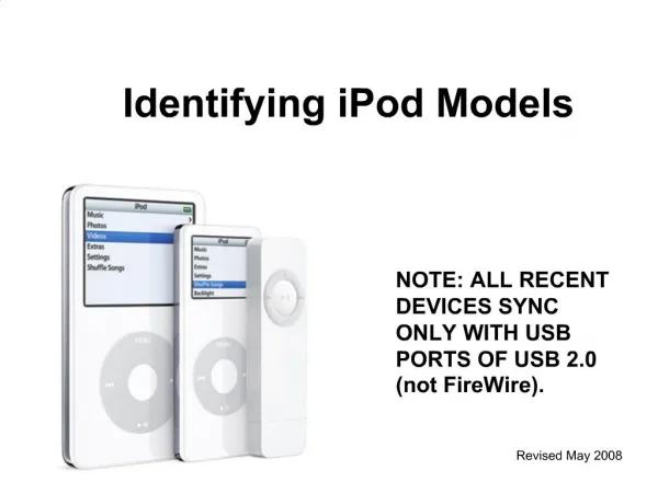 Identifying iPod Models