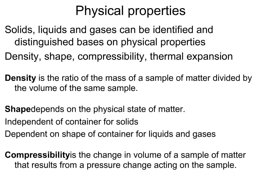 Ppt Physical Properties Powerpoint Presentation Free Download Id