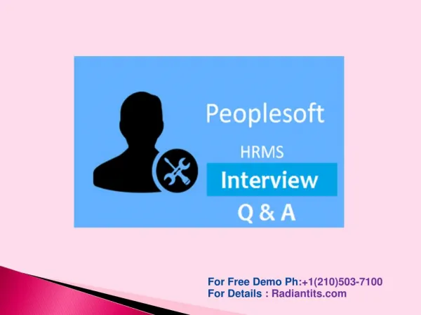 peoplesoft hrms online training