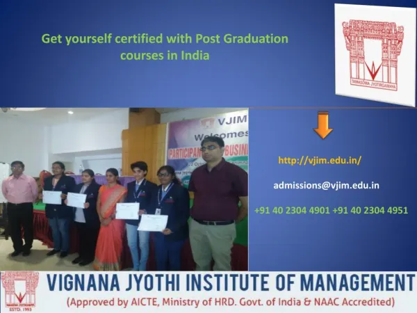 Get yourself certified with Post Graduation courses in India
