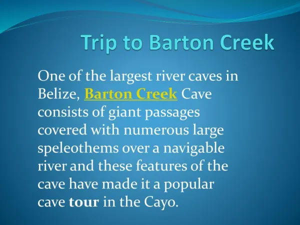 Die ultimative Tagestour nach Barton Creek in Ihrer Belize Reise