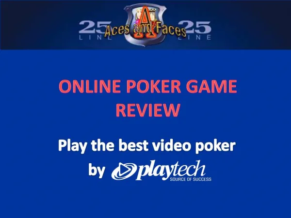 25 line Aces and Faces Video Poker Review