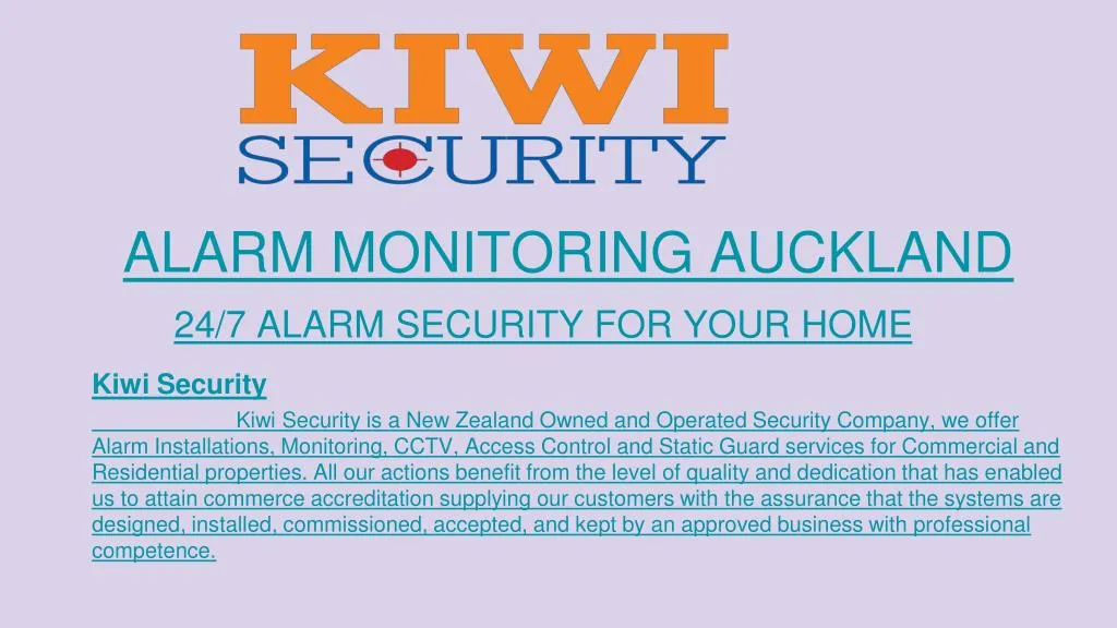 alarm monitoring auckland