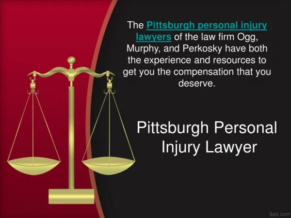 Pittsburgh Personal Injury Lawyers
