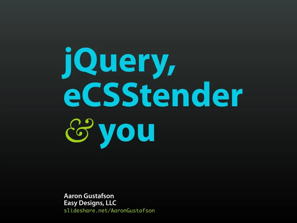 jquery ecsstender you