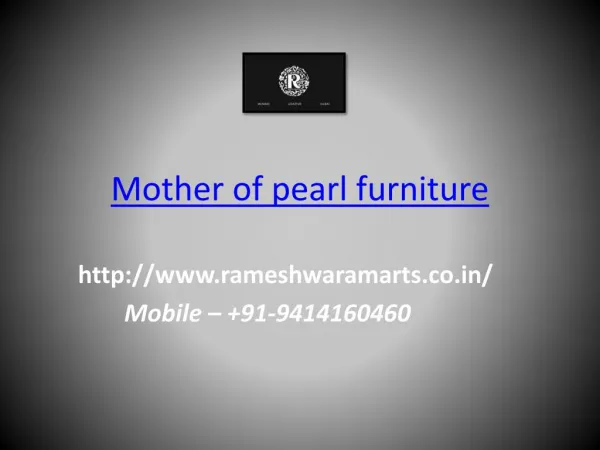 Mother of Pearl furniture