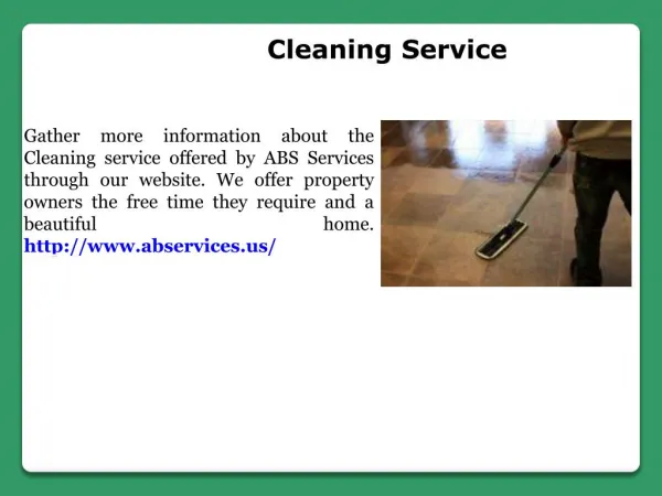 cleaning service