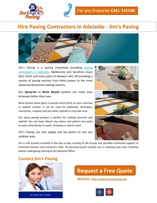 Hire Paving Contractors in Adelaide - Jim’s Paving