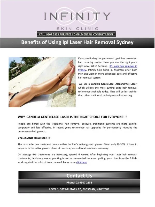Benefits of Using Ipl Laser Hair Removal Sydney