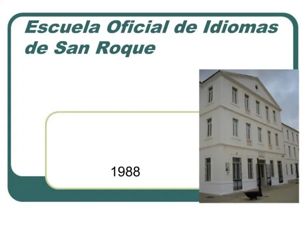 Escuela Oficial de Idiomas de San Roque