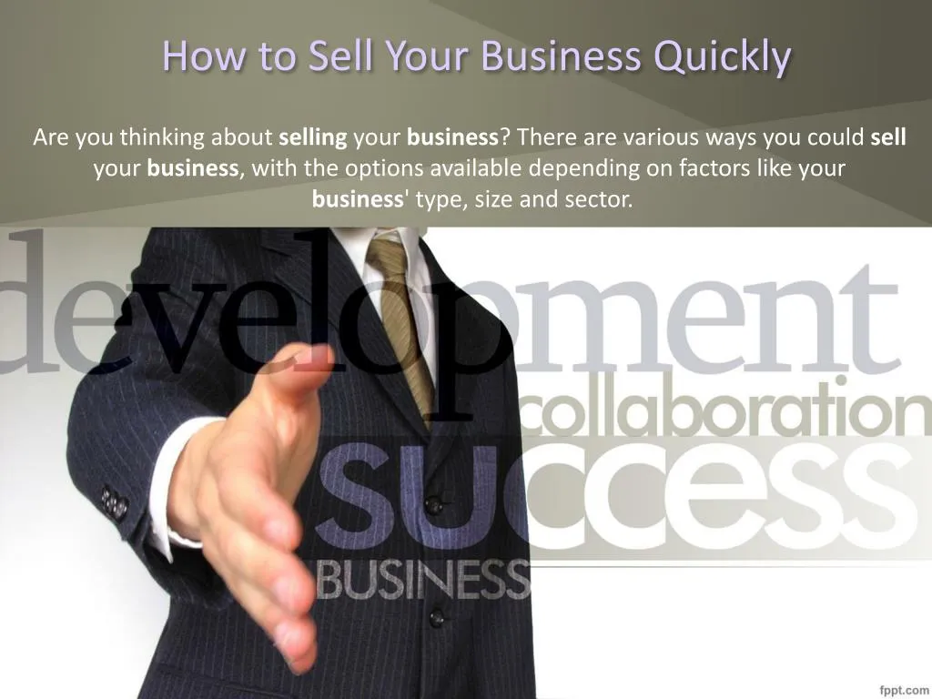 how to sell your business quickly