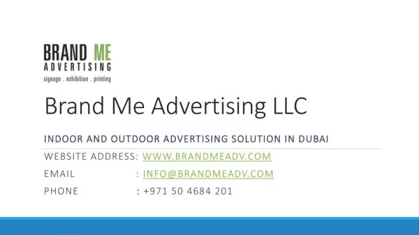 What is outdoor advertising?