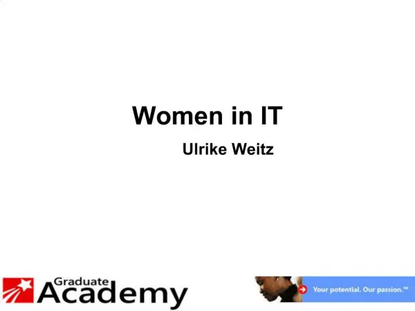 Women in IT Ulrike Weitz