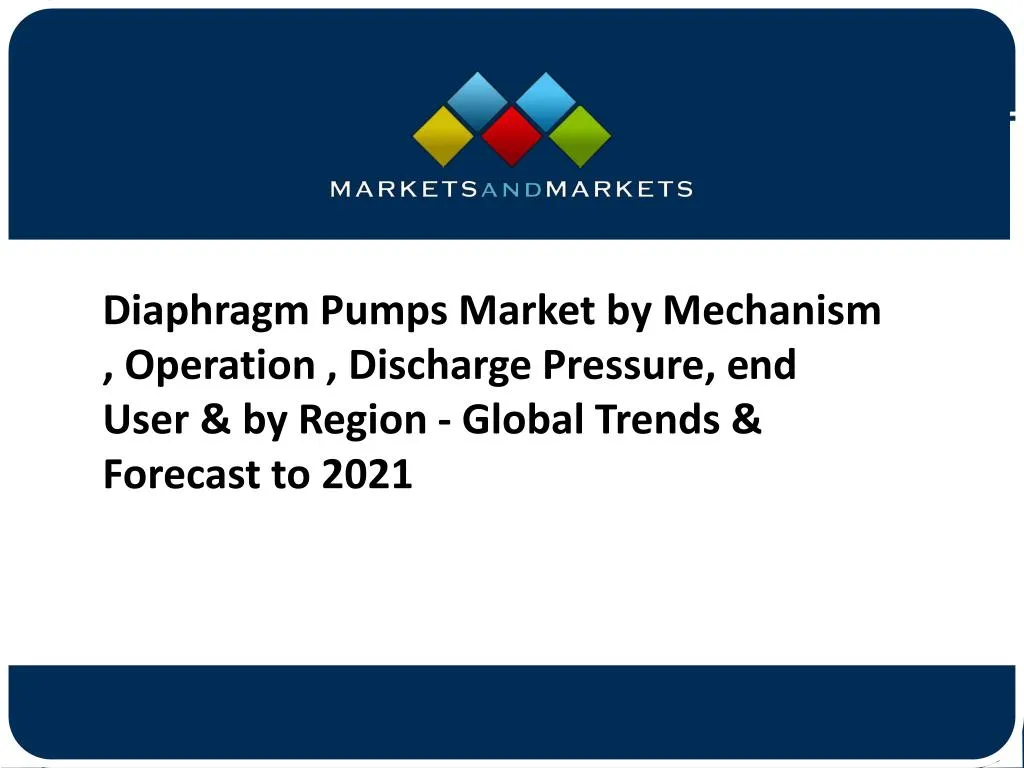diaphragm pumps market by mechanism operation