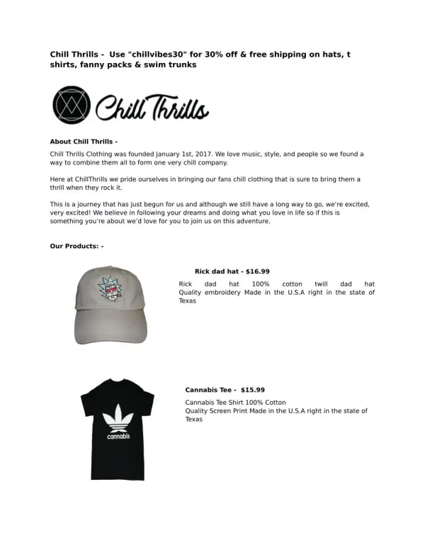 Affordable Online Clothing Stores for Students in Texas At Chill Thrills Clothing