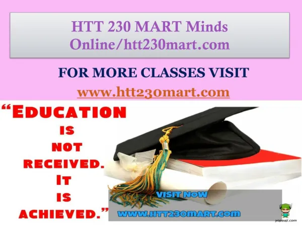 HTT 230 MART Minds Online/htt230mart.com