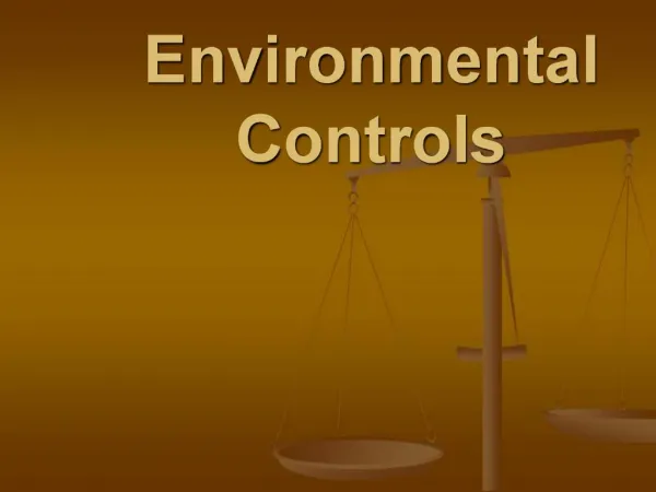 Environmental Controls