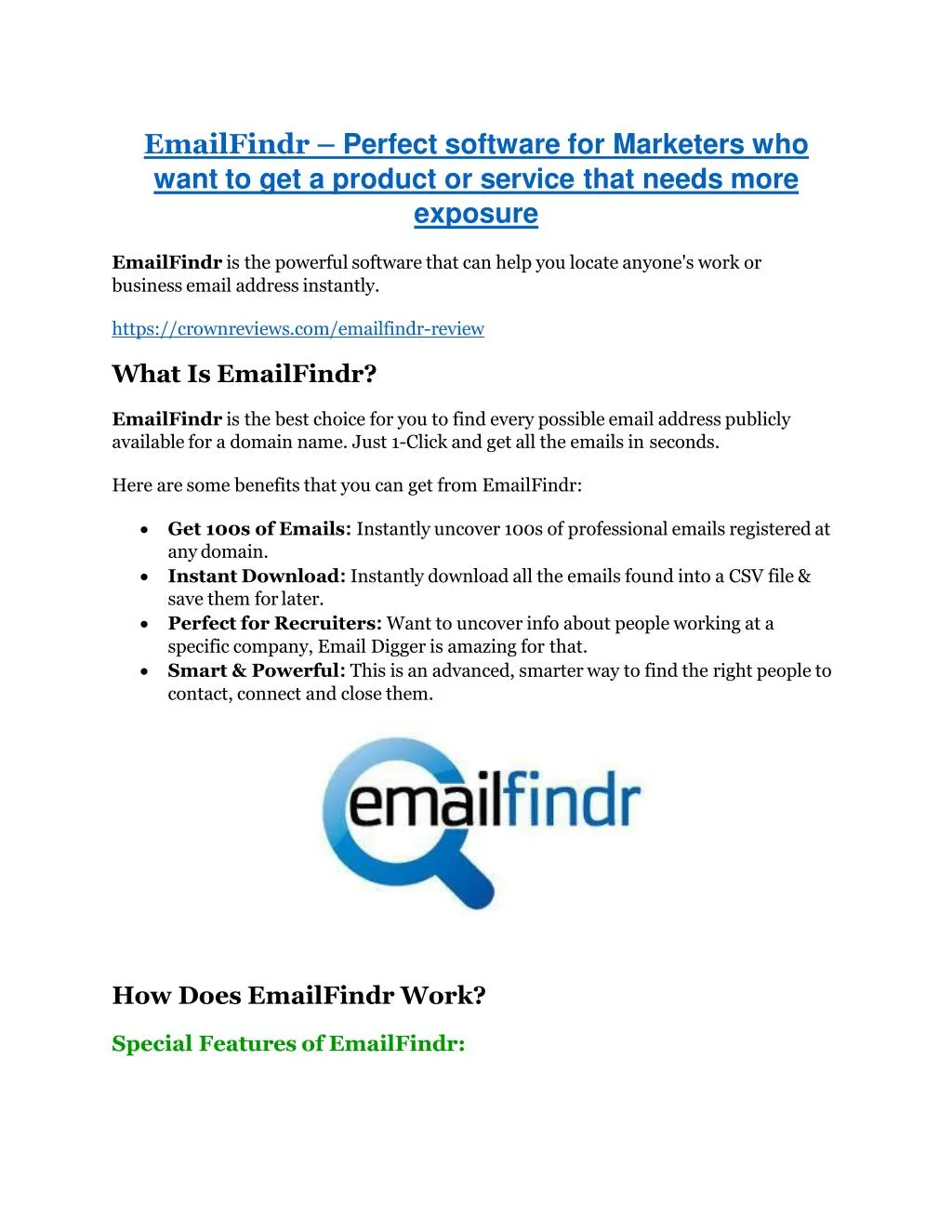 emailfindr perfect software for marketers