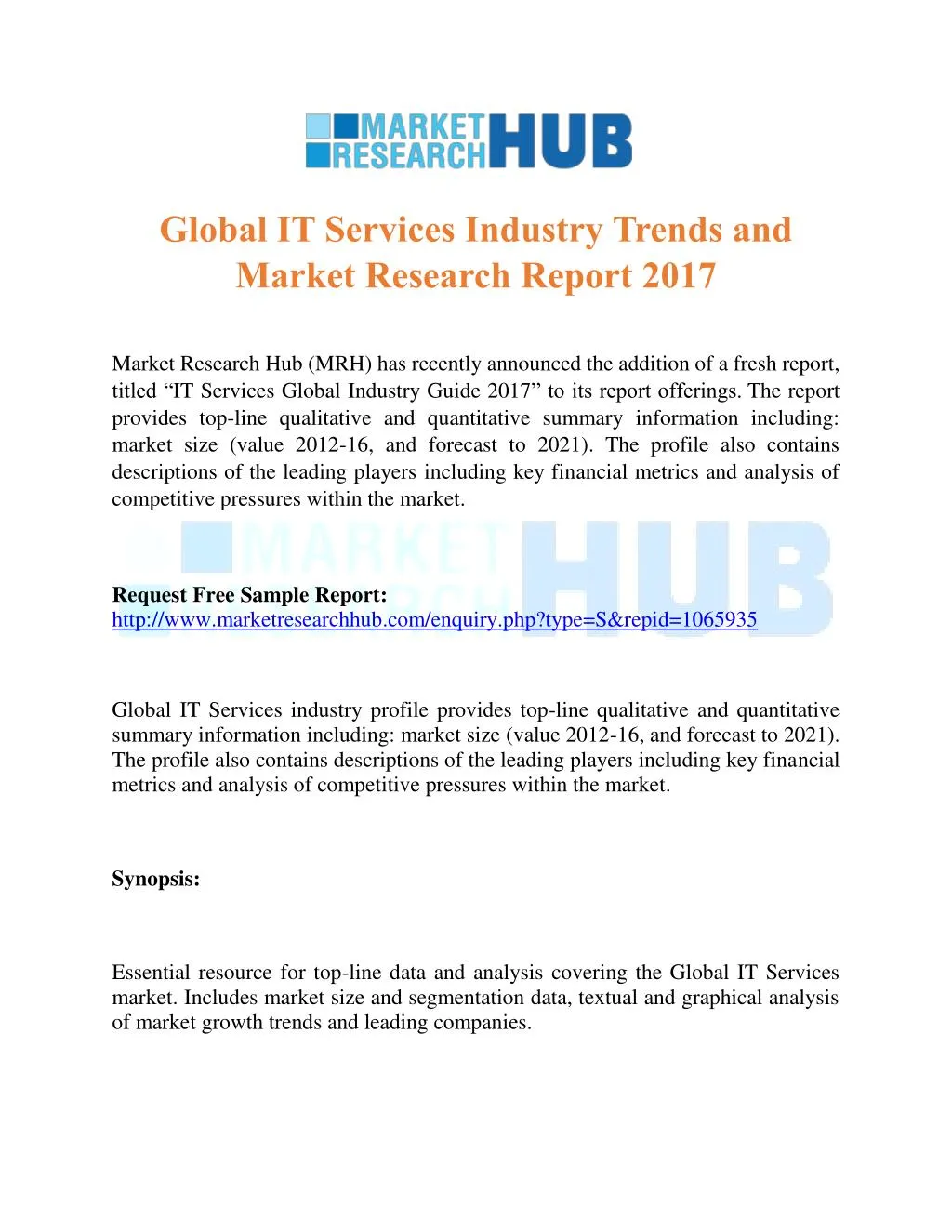 global it services industry trends and market
