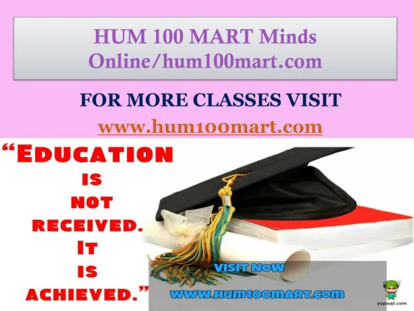 HUM 100 MART Minds Online/hum100mart.com