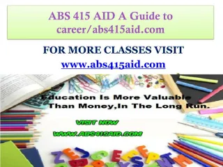 ABS 415 AID A Guide to career/abs415aid.com - slide 1