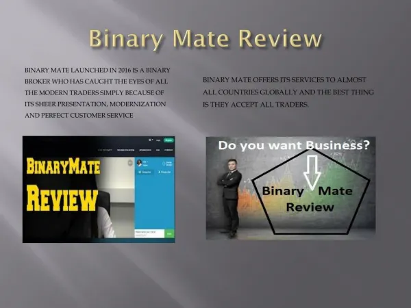 Binary Mate Review | Binary Trading Global