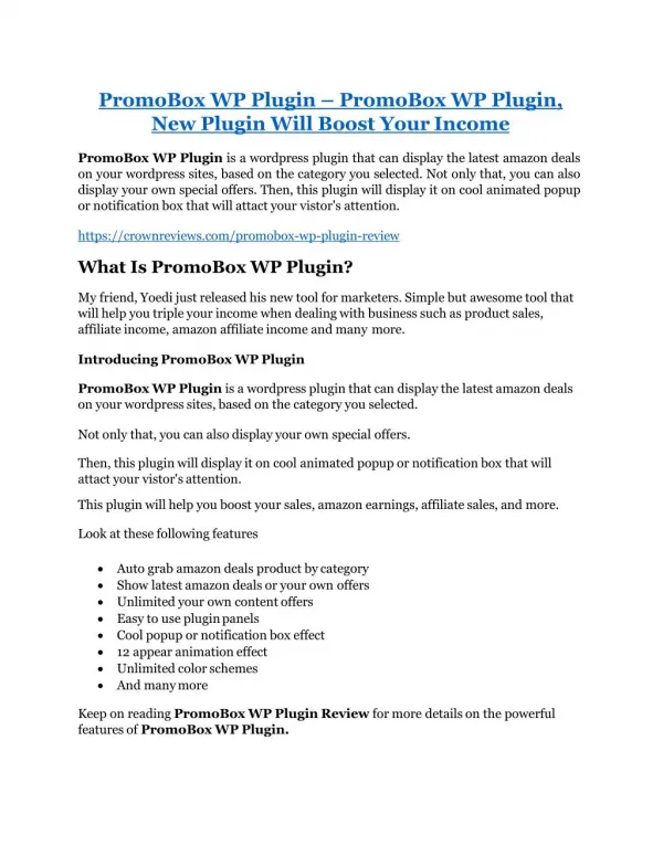 PromoBox WP Plugin review and (COOL) $32400 bonuses