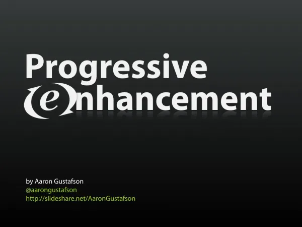 Progressive EEnhancement [EECI 2011]