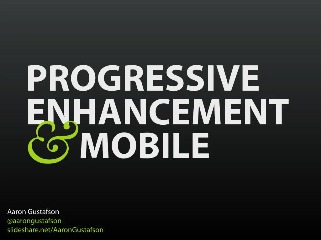 progressive enhancement mobile
