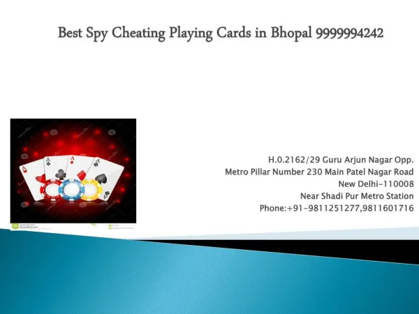 Best Spy Cheating Playing Cards in Bhopal 9999994242