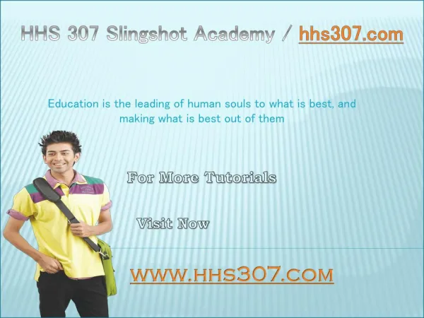 HHS 307 Slingshot Academy / hhs307.com