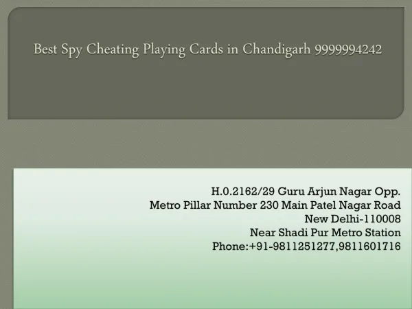 Best Spy Cheating Playing Cards in Chandigarh 9999994242