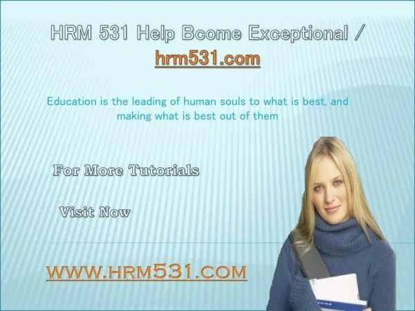 HRM 531 Help Bcome Exceptional / hrm531.com