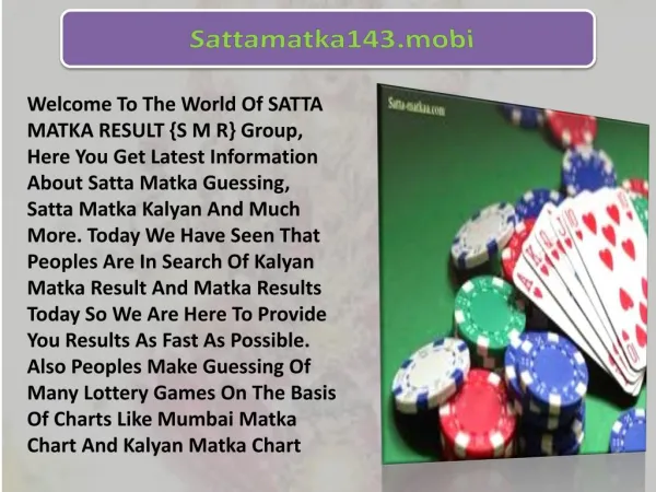 Best Trips Provider of Satta Matka Game | SattaMatka143