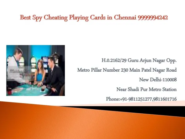 Best Spy Cheating Playing Cards in Chennai 9999994242