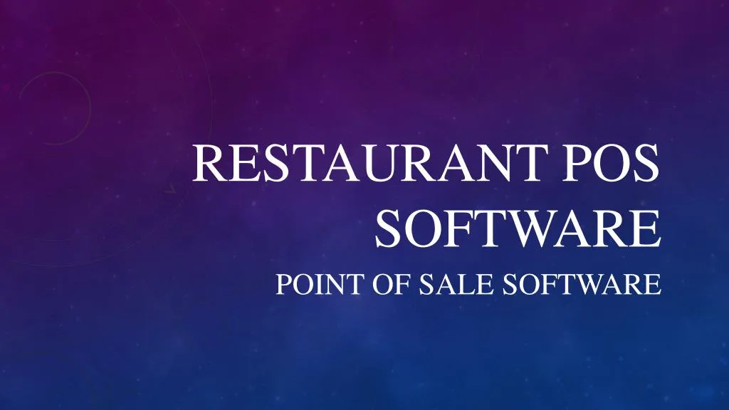 restaurant pos software
