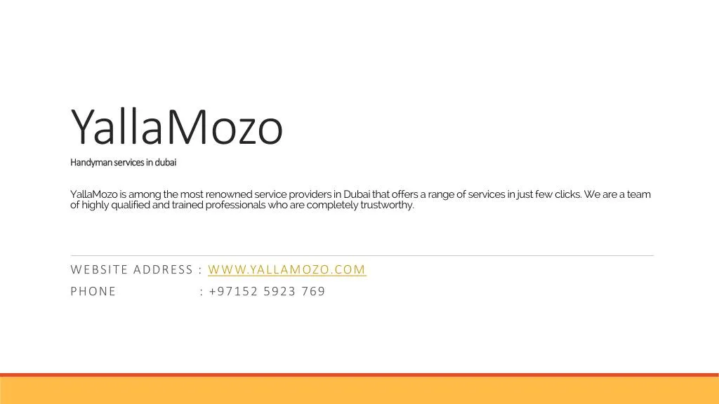 website address www yallamozo com phone 97152 5923 769