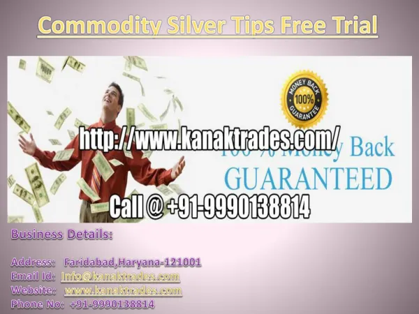 Commodity Silver Tips Free Trial | MCX Commodity Tips
