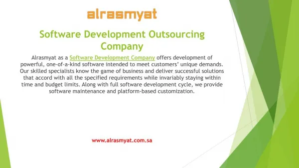 Get efficiency in your business with Alrasmyat Software Development Outsourcing