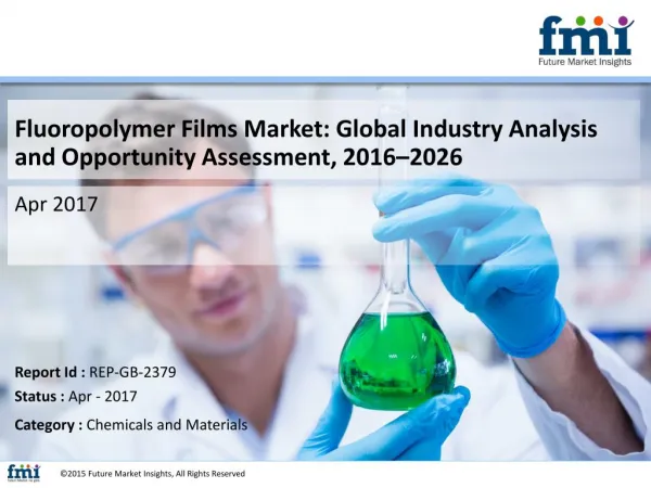 Fluoropolymer Films Market will soar at an impressive 6.1% CAGR, 2016-2026
