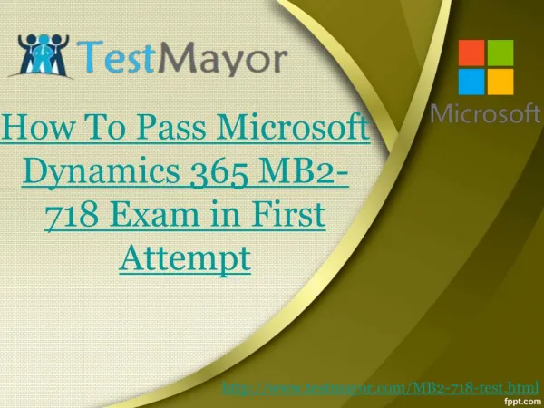 Microsoft MB2-718 Actual Exam Question Answers