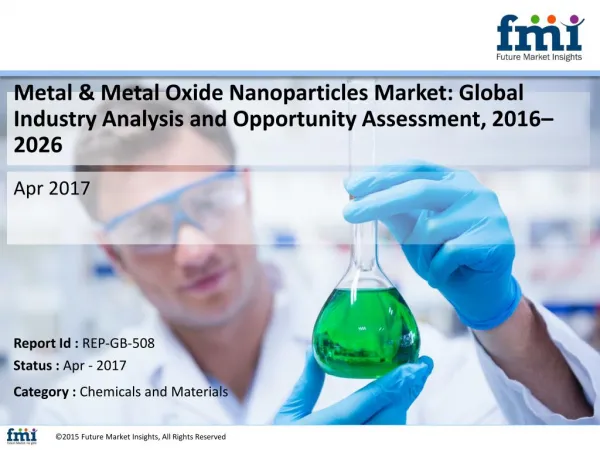 Metal & Metal Oxide Nanoparticles Market will soar at 13.9% CAGR 2016-2026