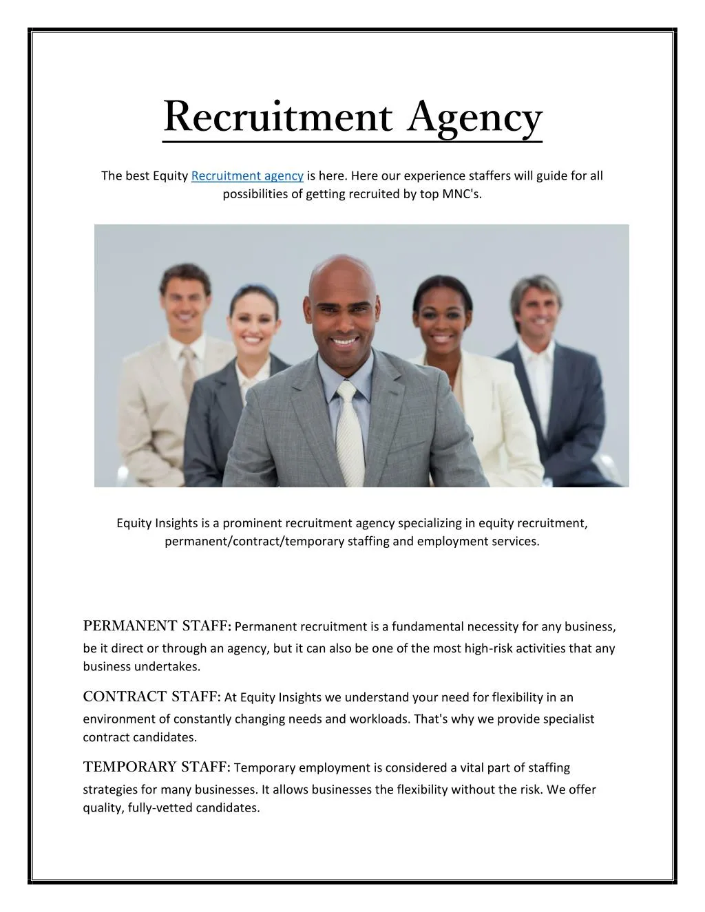 recruitment agency