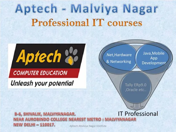 Best IT training provided by Aptech Malviya Nagar Institute