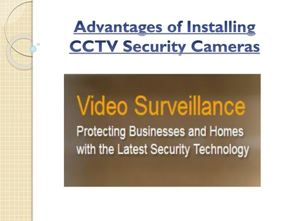 Advantages of Security surveillance cameras in Edmonton